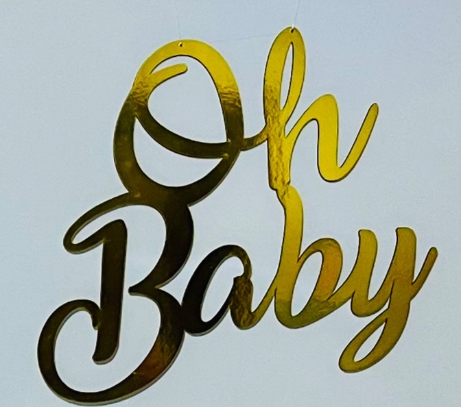Placa Oh Baby Mdf - Ns Decorações Pegue e Monte