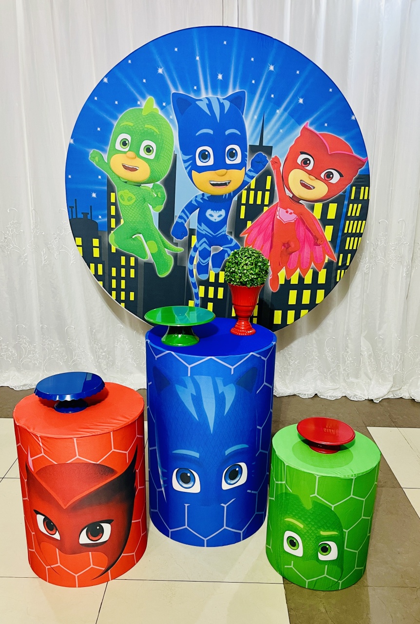 Kit Essencial Pj Mask - Ns Decorações Pegue e Monte
