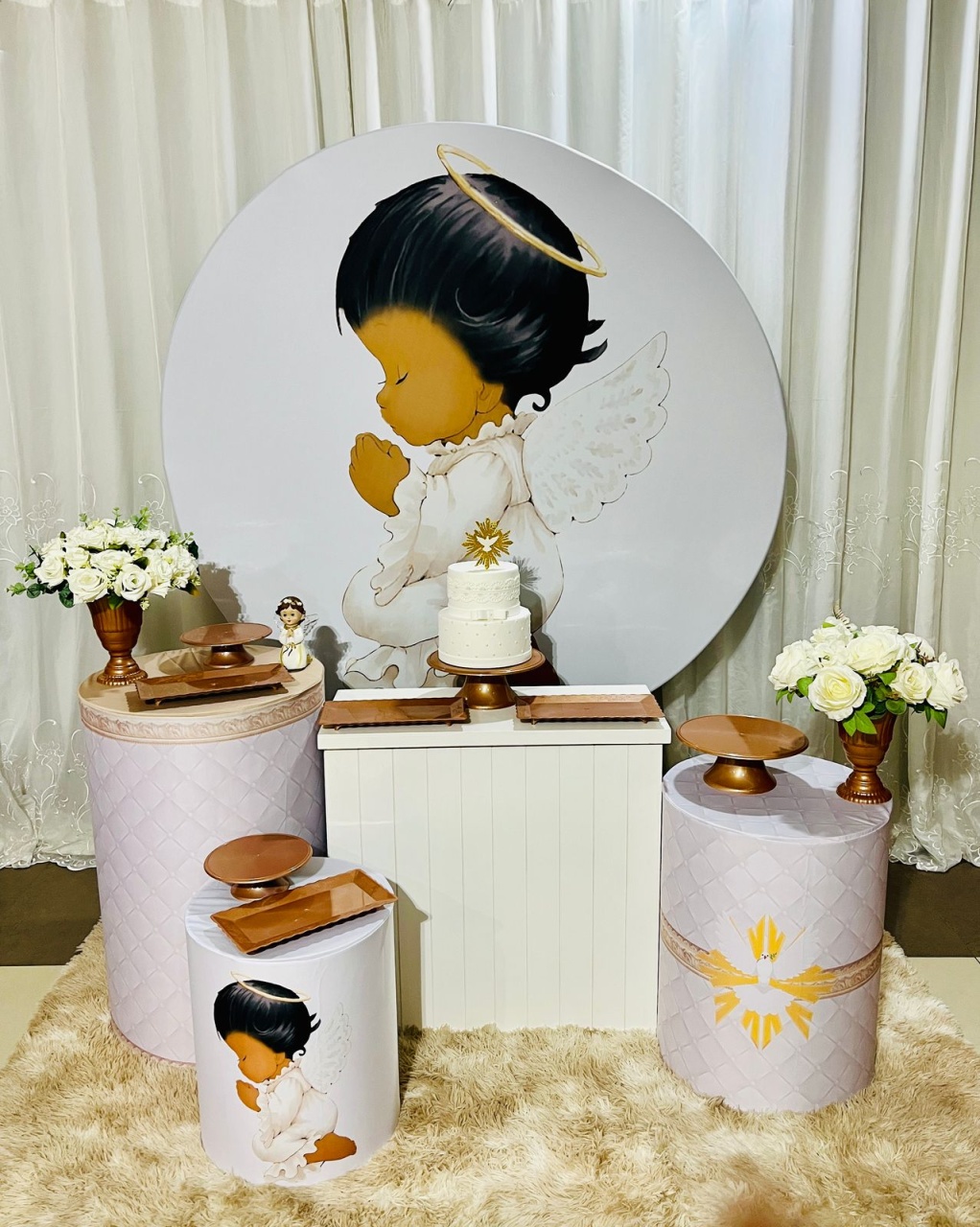 Kit Ouro Batizado - Ns Decorações Pegue e Monte