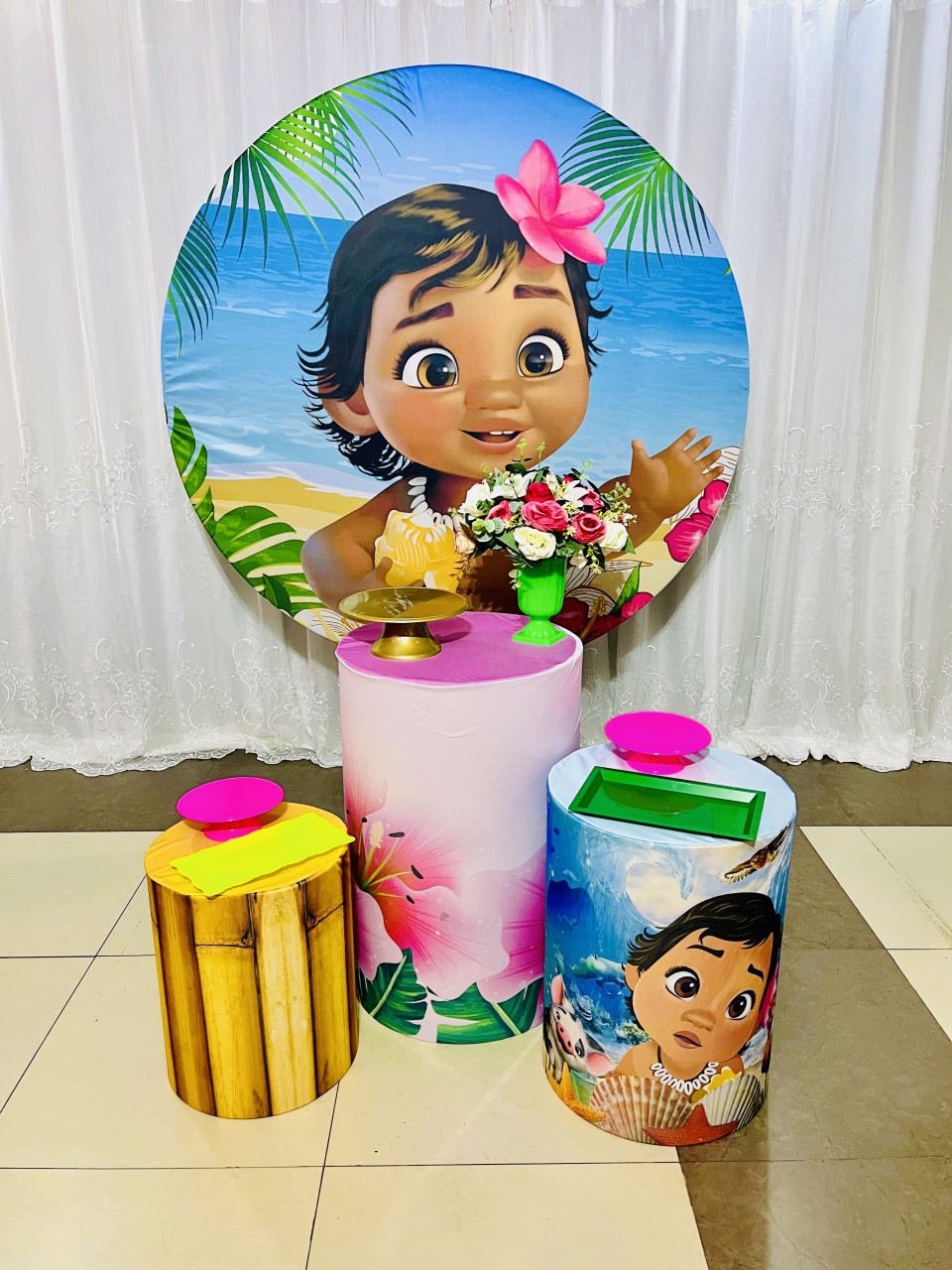 Kit Essencial Moana Baby - Ns Decorações Pegue e Monte