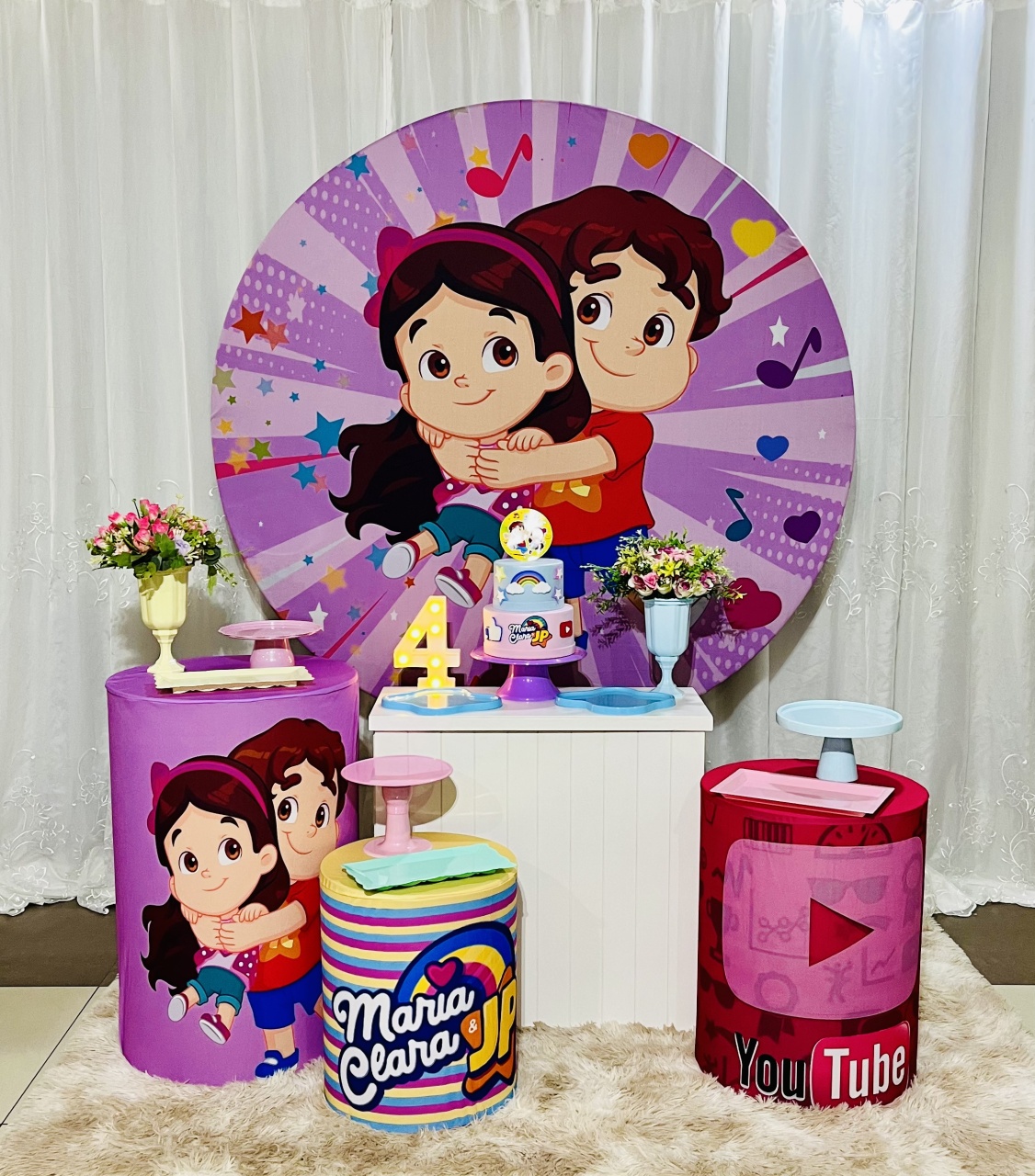 Kit Ouro Maria Clara E Jp - Ns Decorações Pegue e Monte