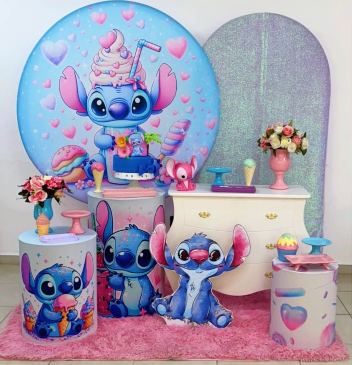 Stitch  Sorvete 6-  Kit Luxo - João e Maria Festas 