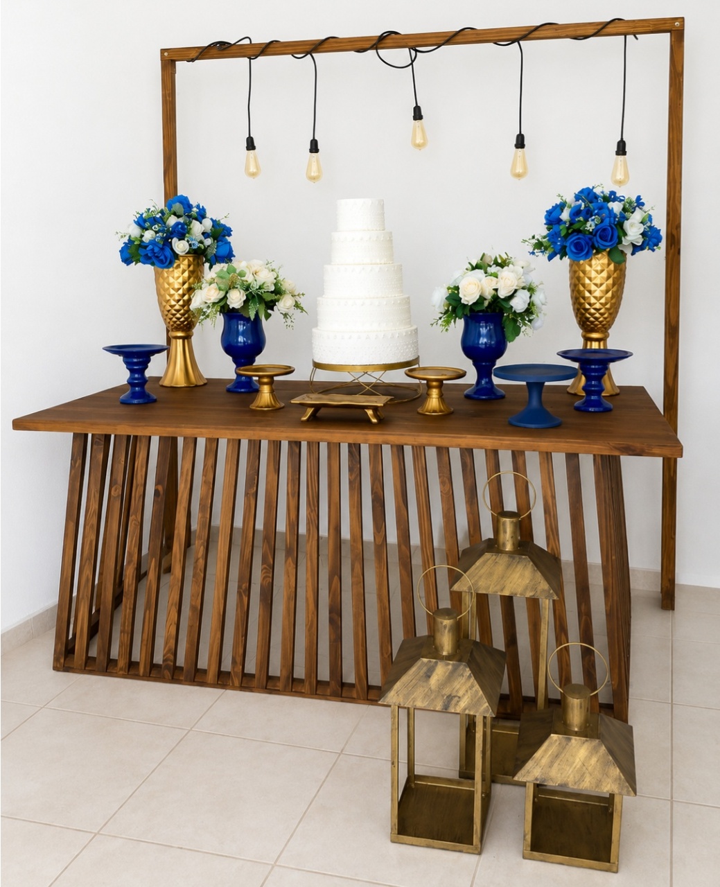 Composição Casamento - Azul - João e Maria Festas 
