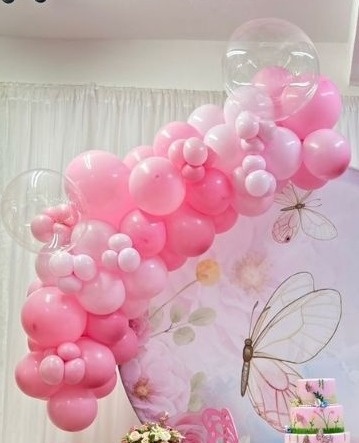 Arco de Balão Com 2 Bubble 1,5M - João e Maria Festas 