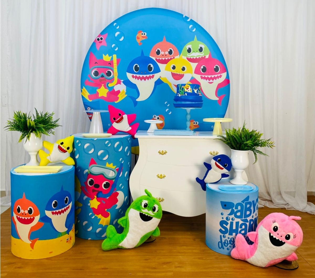 Kit Celebrar - Baby Shark Azul - João e Maria Festas 