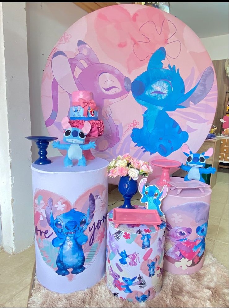 Kit Afetivo - Stitch E Angel 2 - João e Maria Festas 