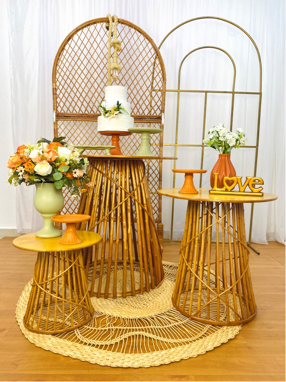 Composição Casamento Terracota E Verde - João e Maria Festas 