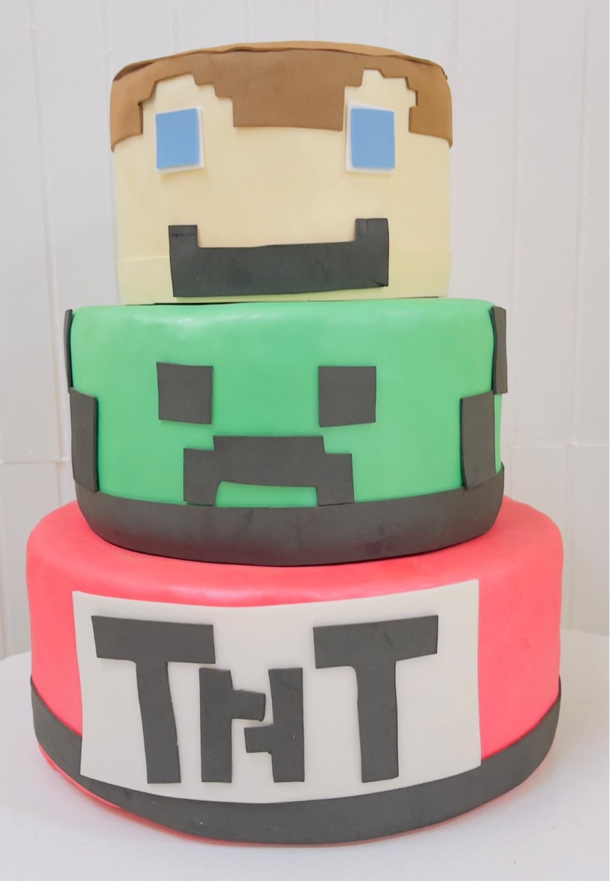 Bolo Fake - Minecraft - João e Maria Festas 