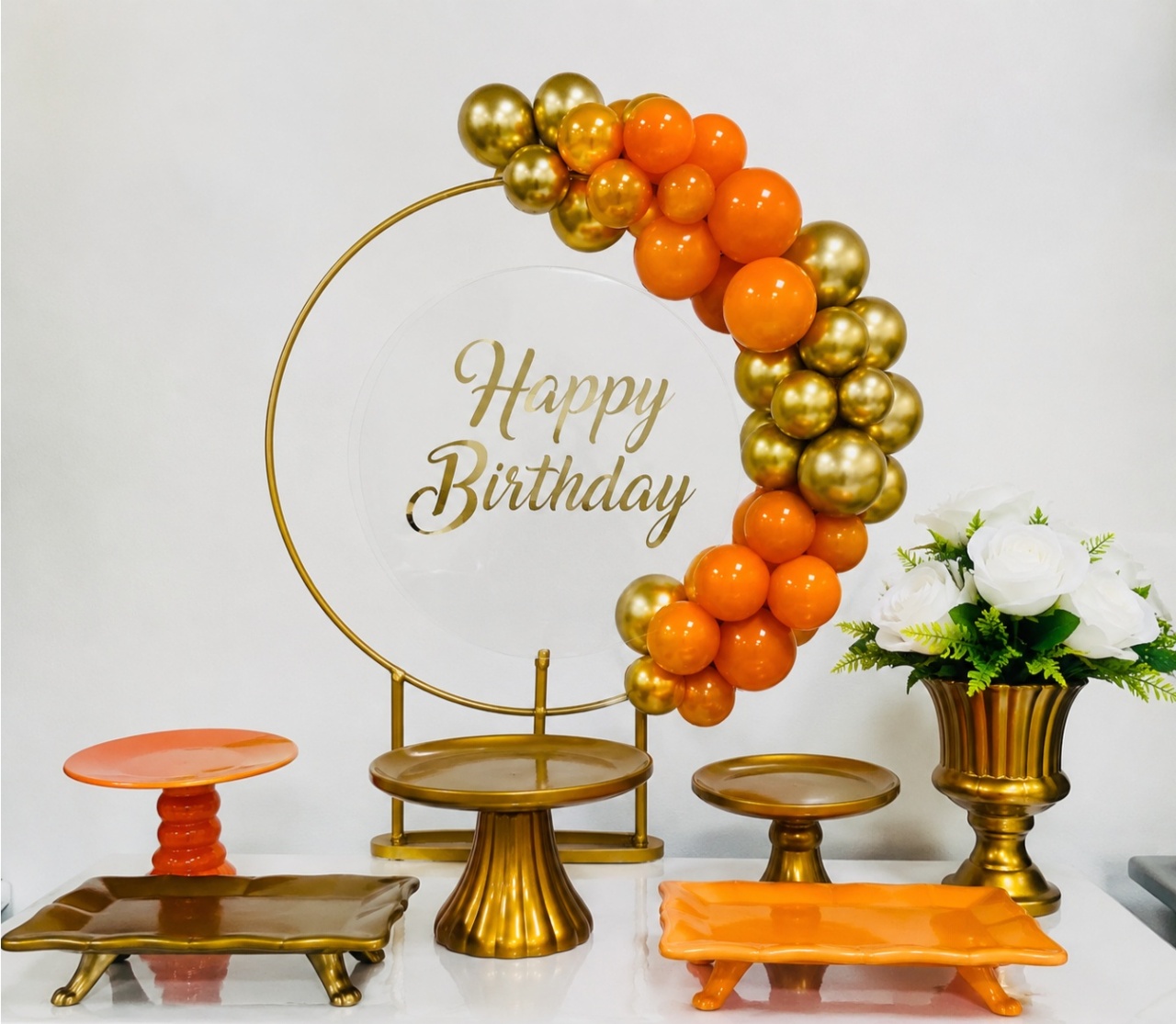 Festa Na Mesa-Laranja E Dourado - João e Maria Festas 
