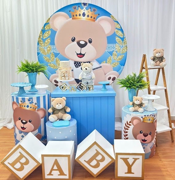 Cha de Bebe Menino - Ursinho Realeza - Composiçao - João e Maria Festas 