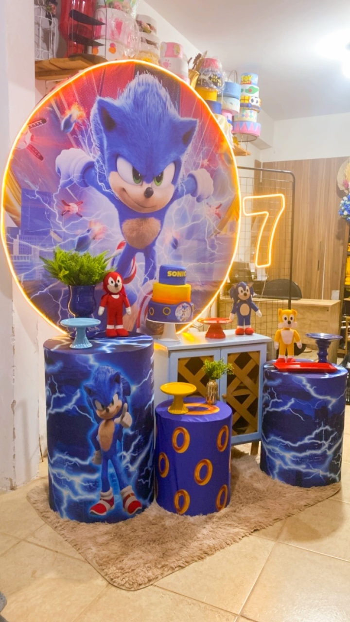Sonic - Composição Com Led -01 - João e Maria Festas 