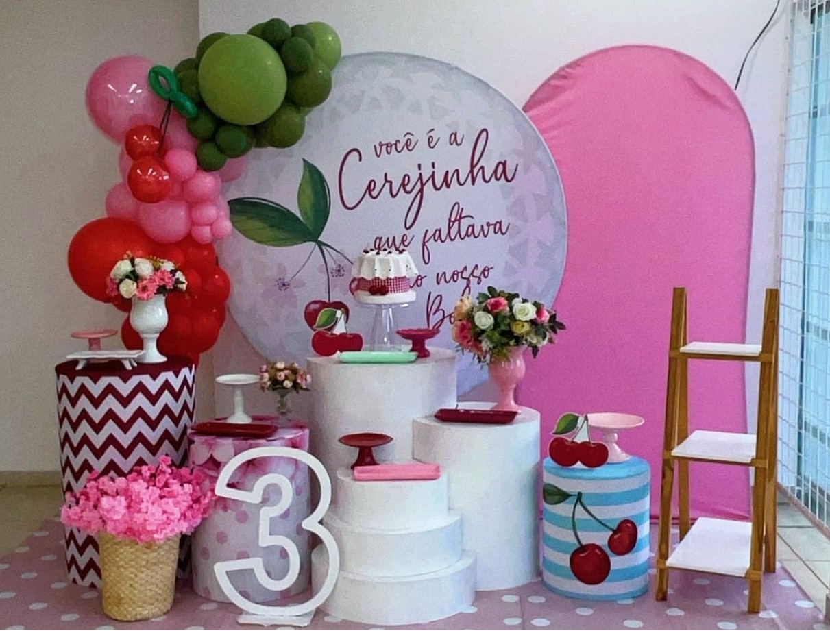 Cerejinha -Compoisçao 01  Com Arco de Balao  - João e Maria Festas 