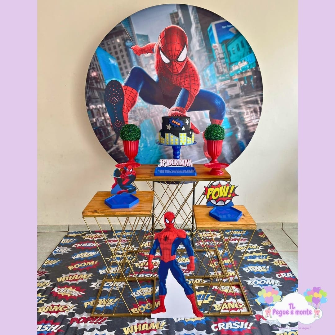 D-Kit Prata Mesa Homem Aranha Predios  - Tl pegue e monte 
