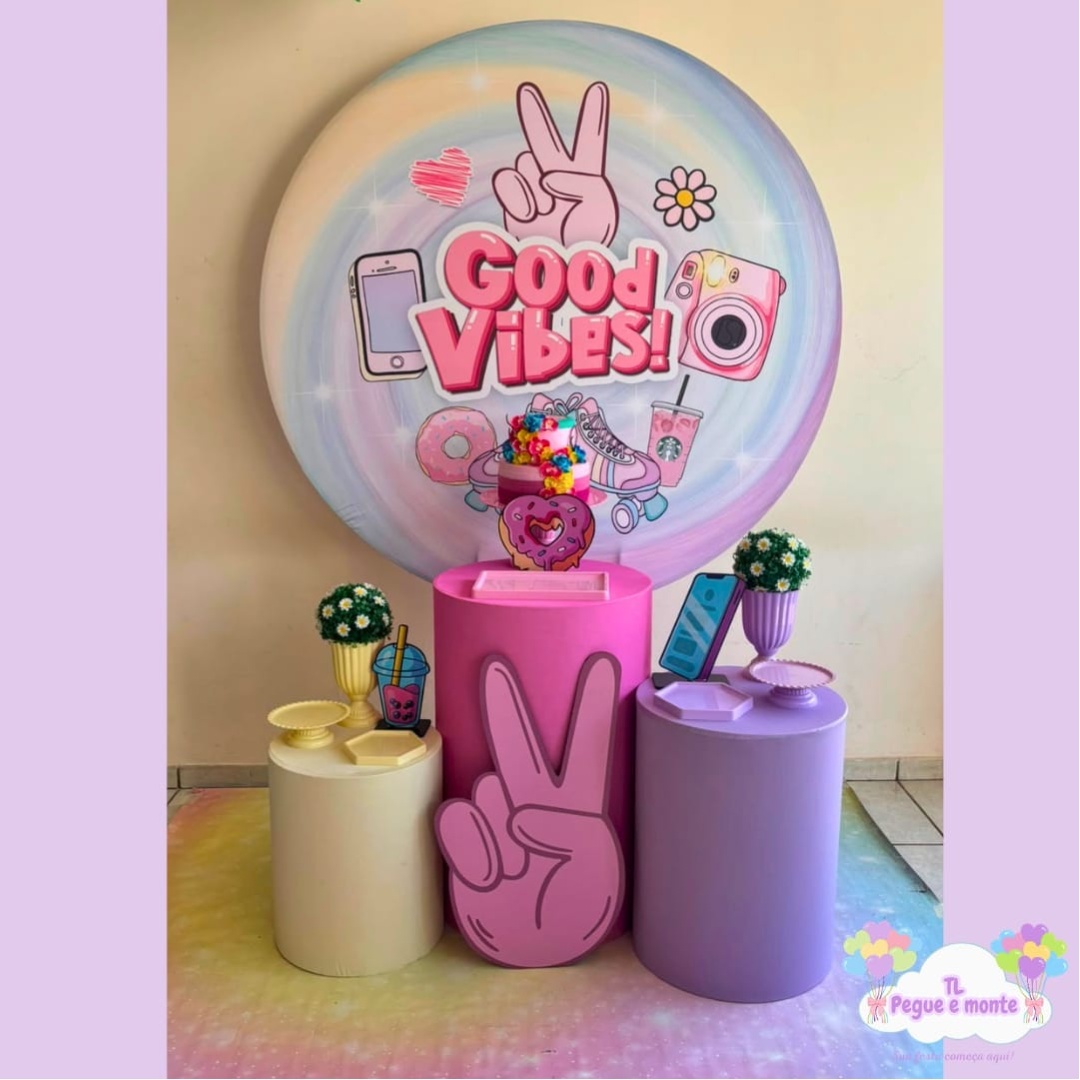 D-Kit Prata Cilindro Good Vibes - Tl pegue e monte 