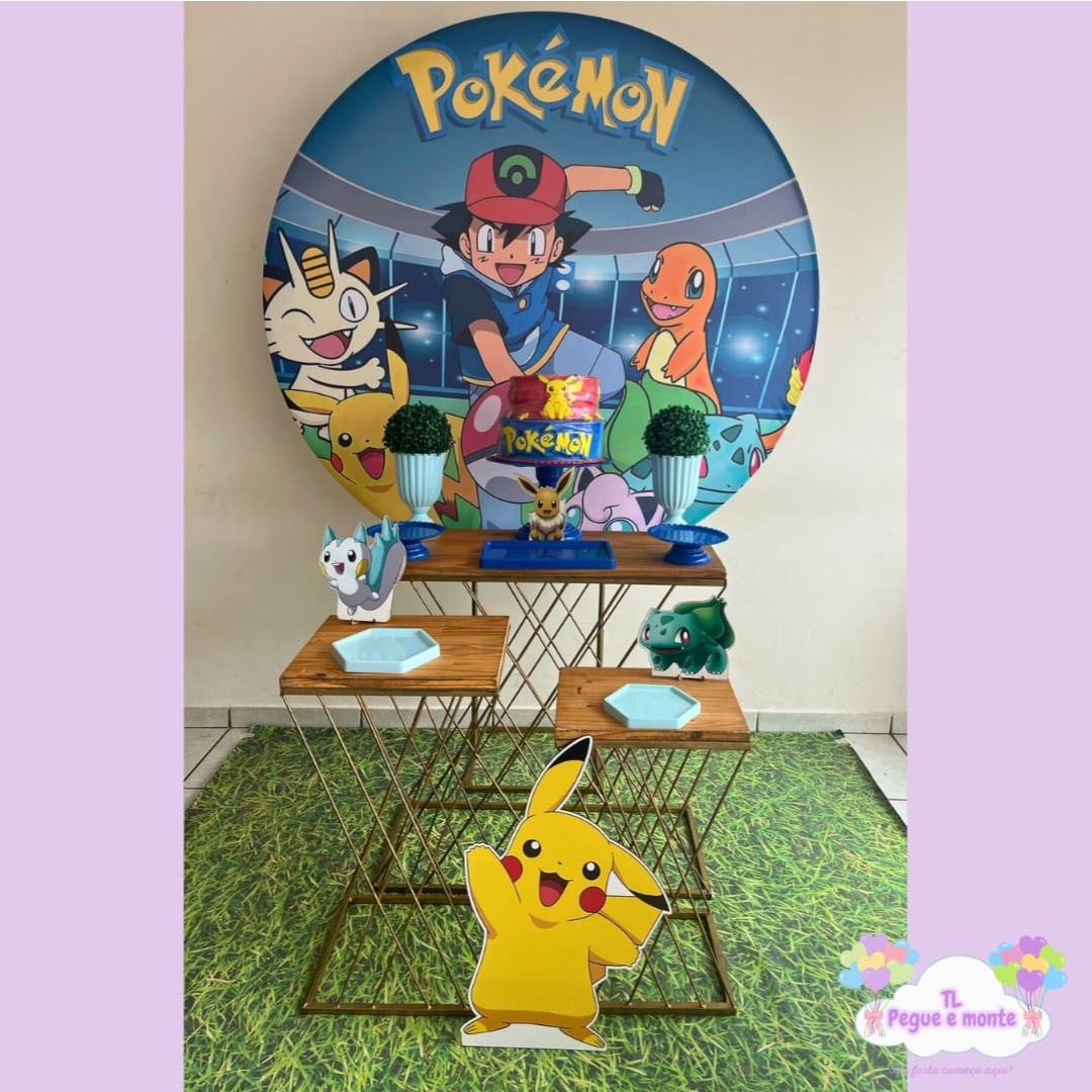 D-Kit Prata Mesa Pokemon 1 - Tl pegue e monte 