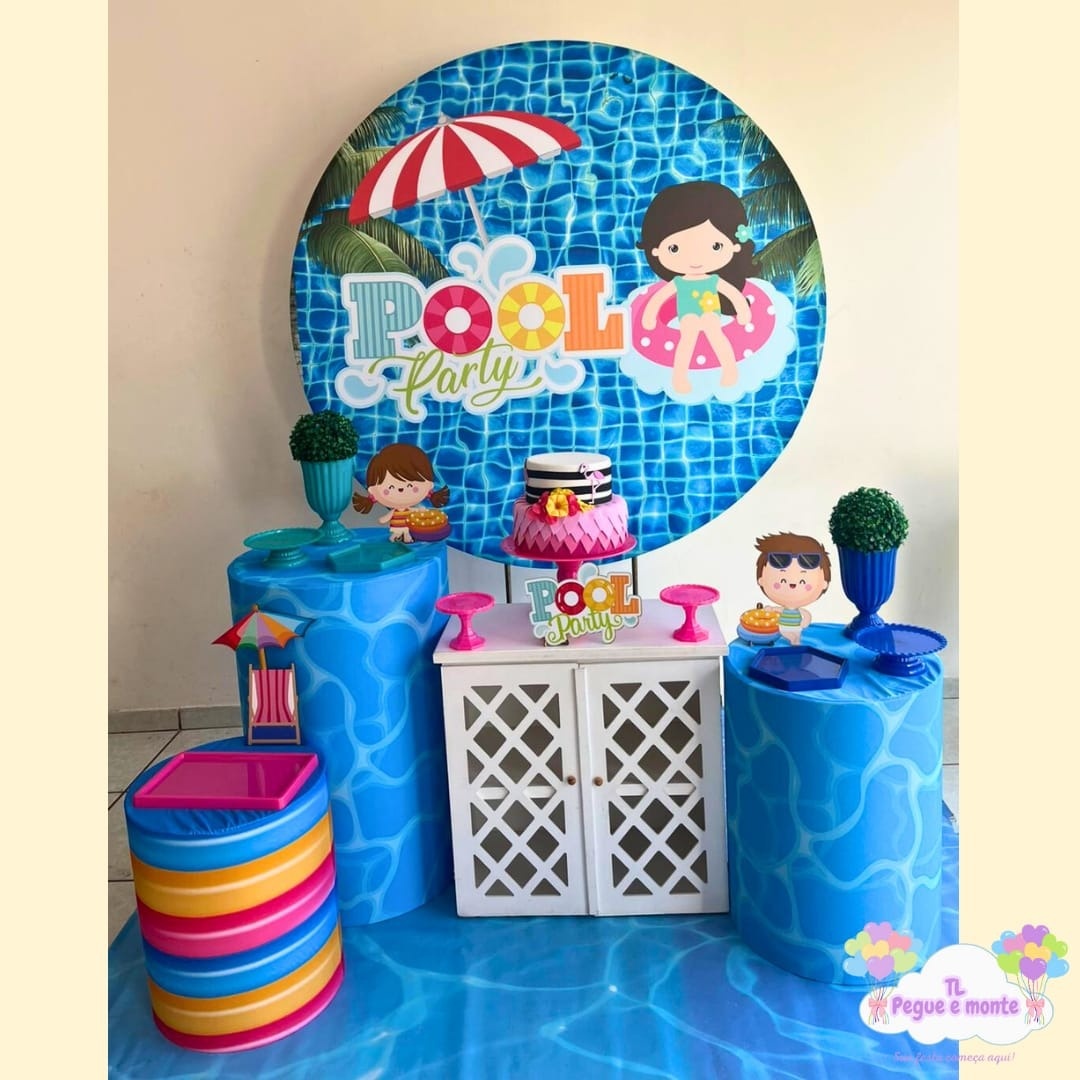 C-Kit Ouro Pool Party Infantil  - Tl pegue e monte 
