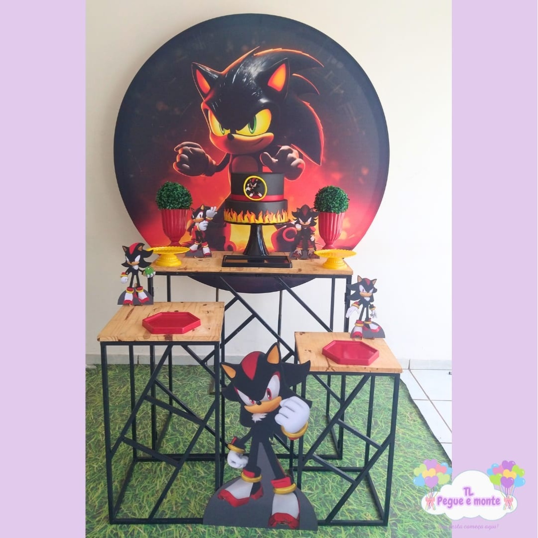 D-Kit Prata Mesa Sonic Preto Shadow - Tl pegue e monte 