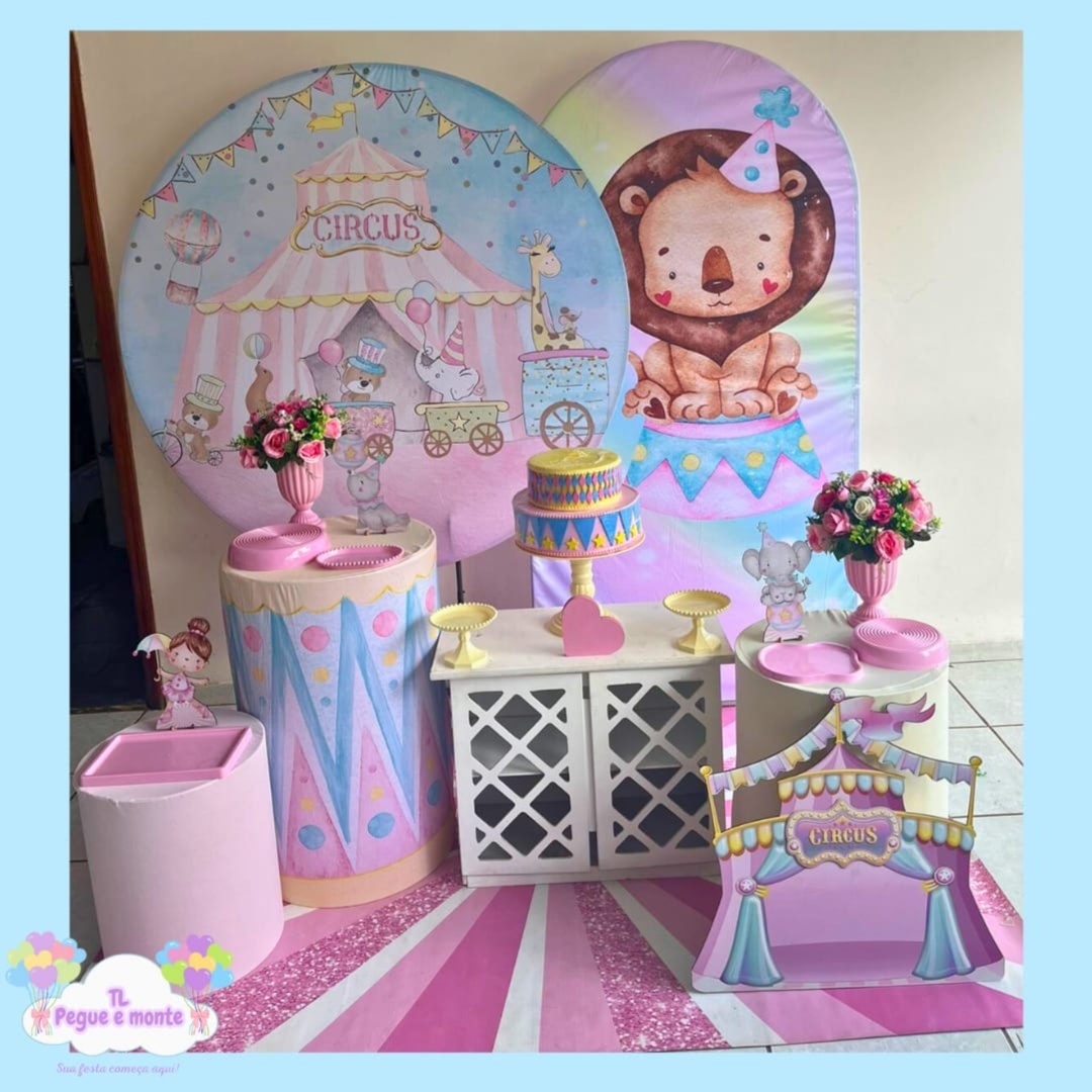 B-Kit Diamante Circo Rosa Circus - Tl pegue e monte 