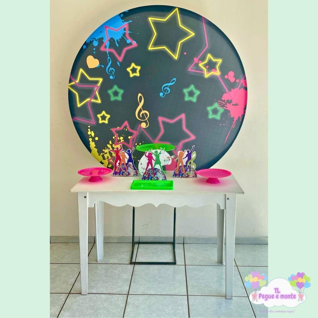 E-Kit Basico Neon Estrelas - Tl pegue e monte 