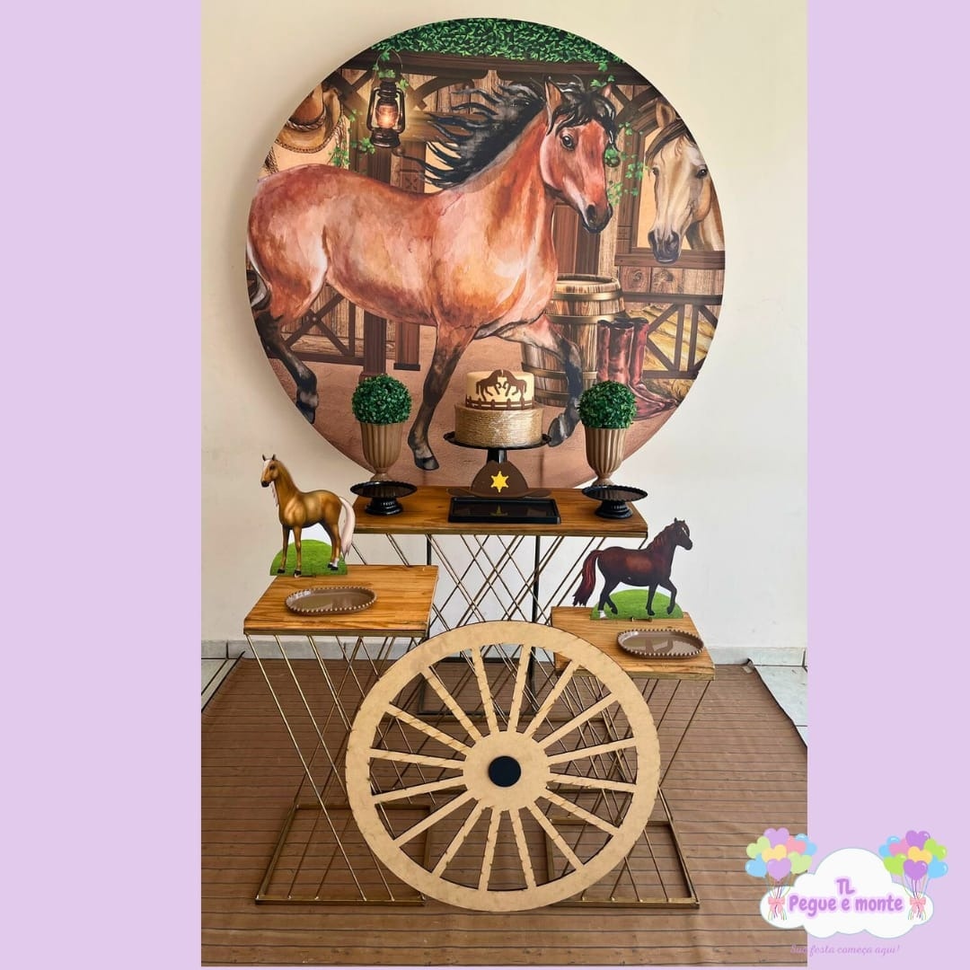 D-Kit Prata Mesa Cavalo - Tl pegue e monte 