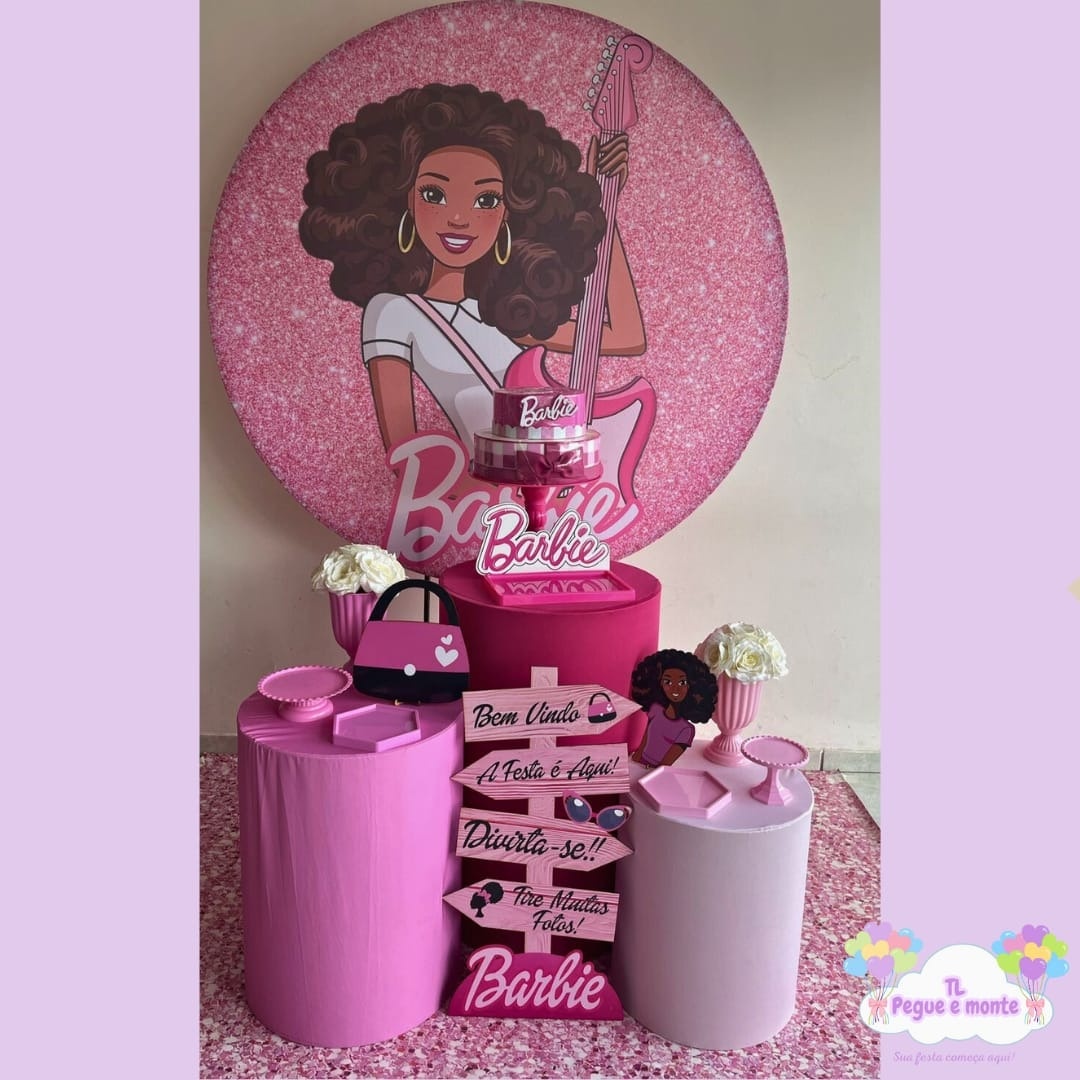 D-Kit Prata Cilindro Barbie Black  - Tl pegue e monte 