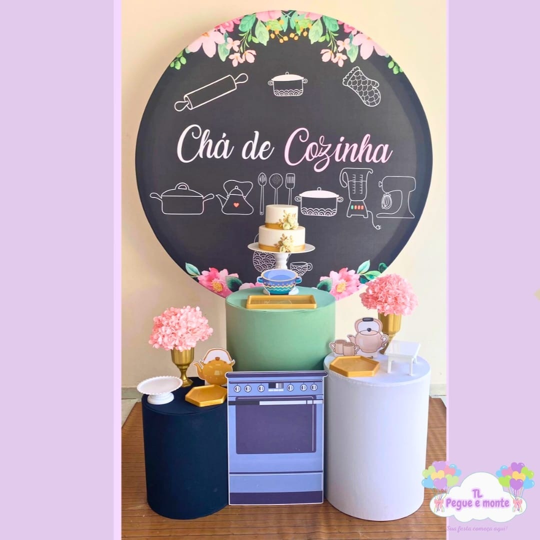 D-Kit Prata Cilindro Chá de Cozinha  - Tl pegue e monte 