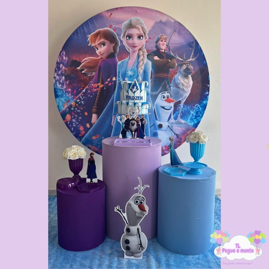 D-Kit Prata Cilindro Frozen  - Tl pegue e monte 