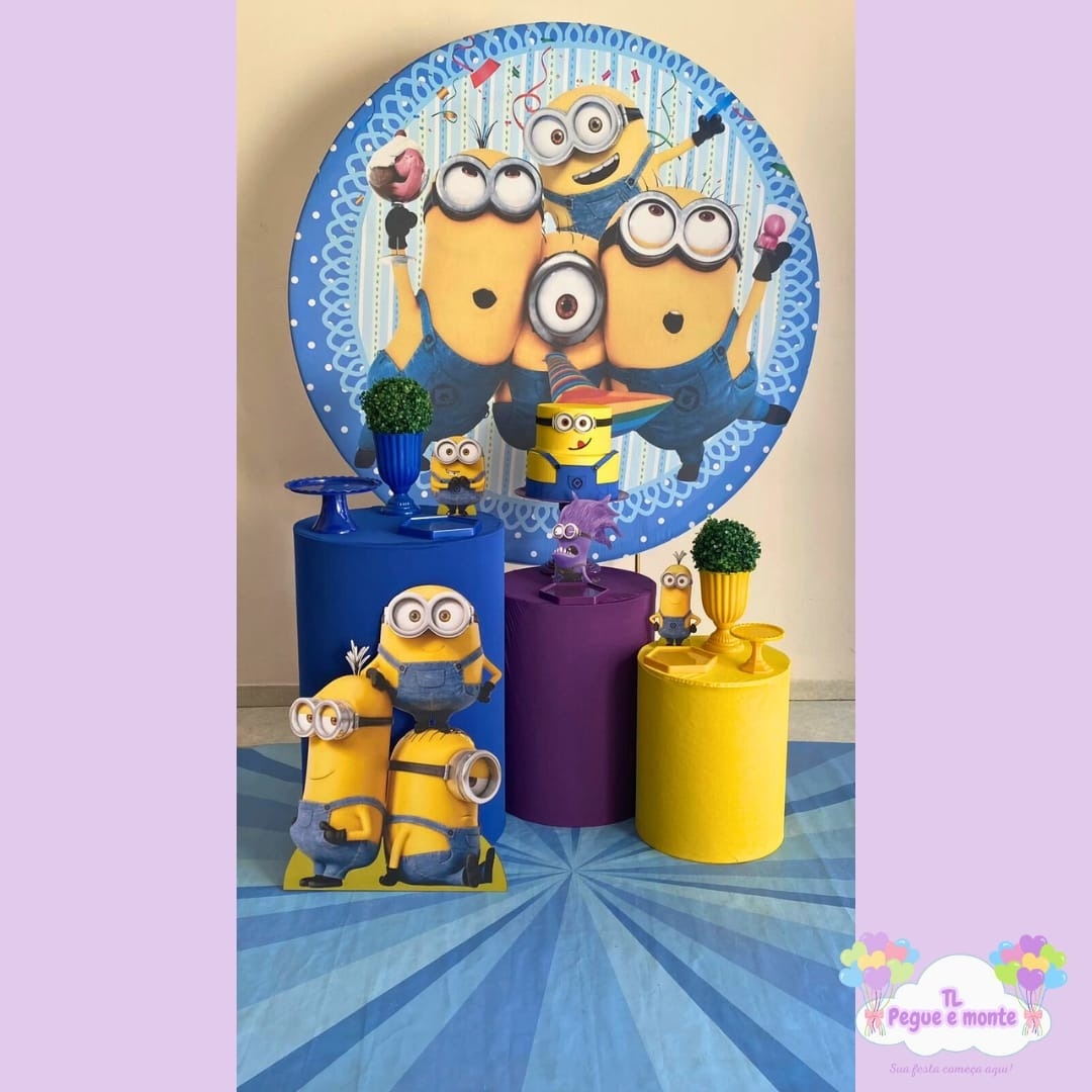 D-Kit Prata Cilindro Minions - Tl pegue e monte 