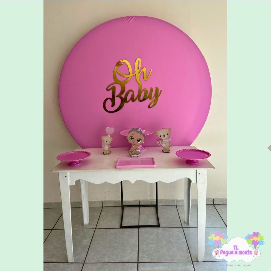 E-Kit Basico Oh Baby Rosa - Tl pegue e monte 