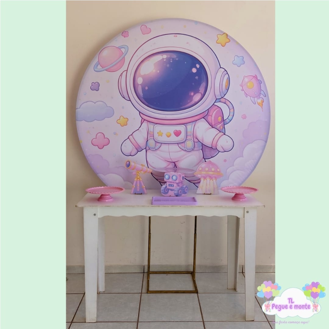 E-Kit Basico Astronauta Rosa - Tl pegue e monte 