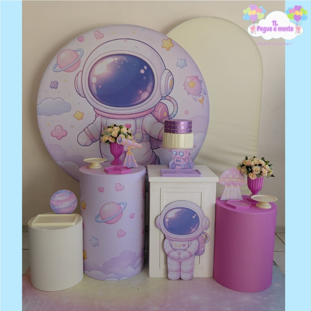 B-Kit Diamante Astronauta Rosa - Tl pegue e monte 