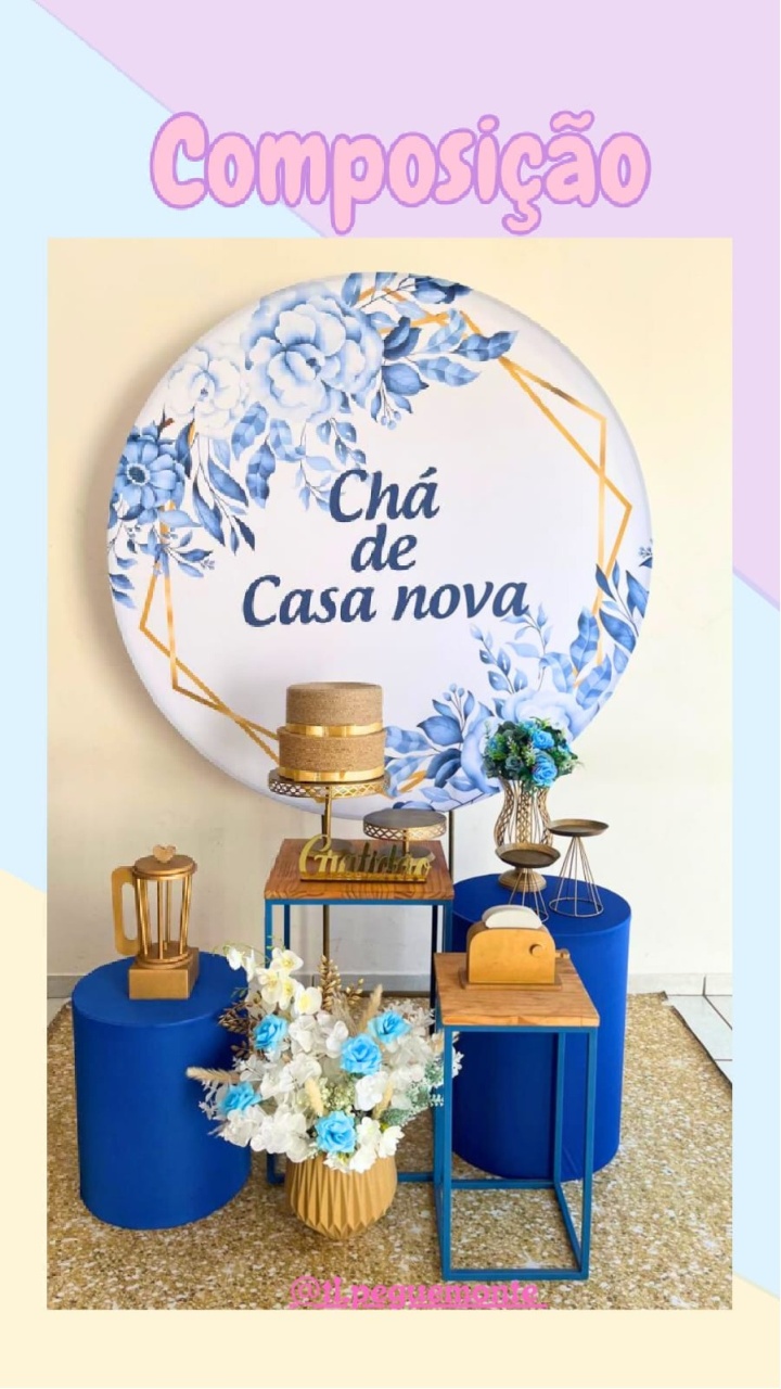 A-Composição Chá de Casa Nova Azul   - Tl pegue e monte 