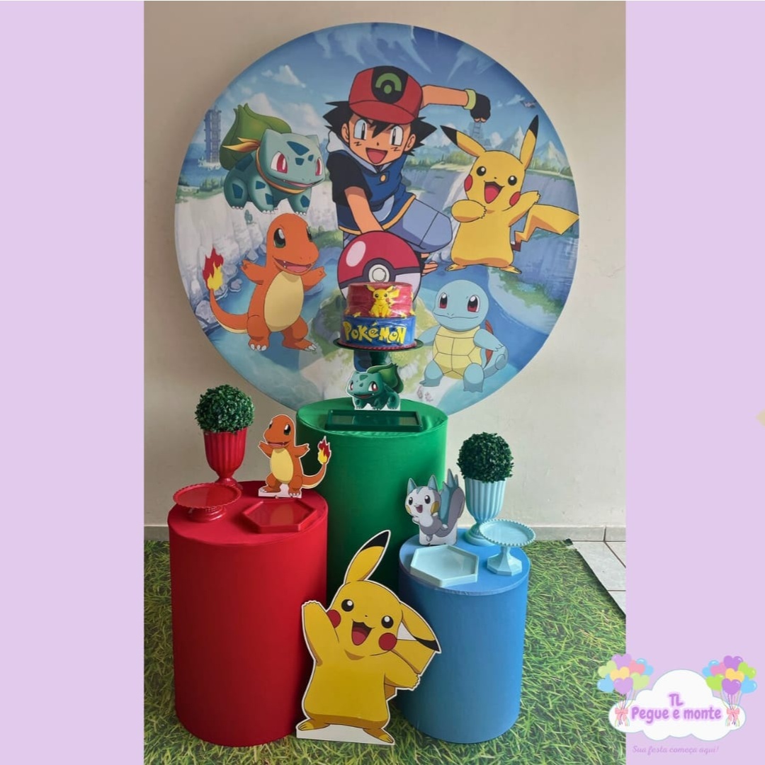 D-Kit Prata Cilindro Pokemon 2 - Tl pegue e monte 