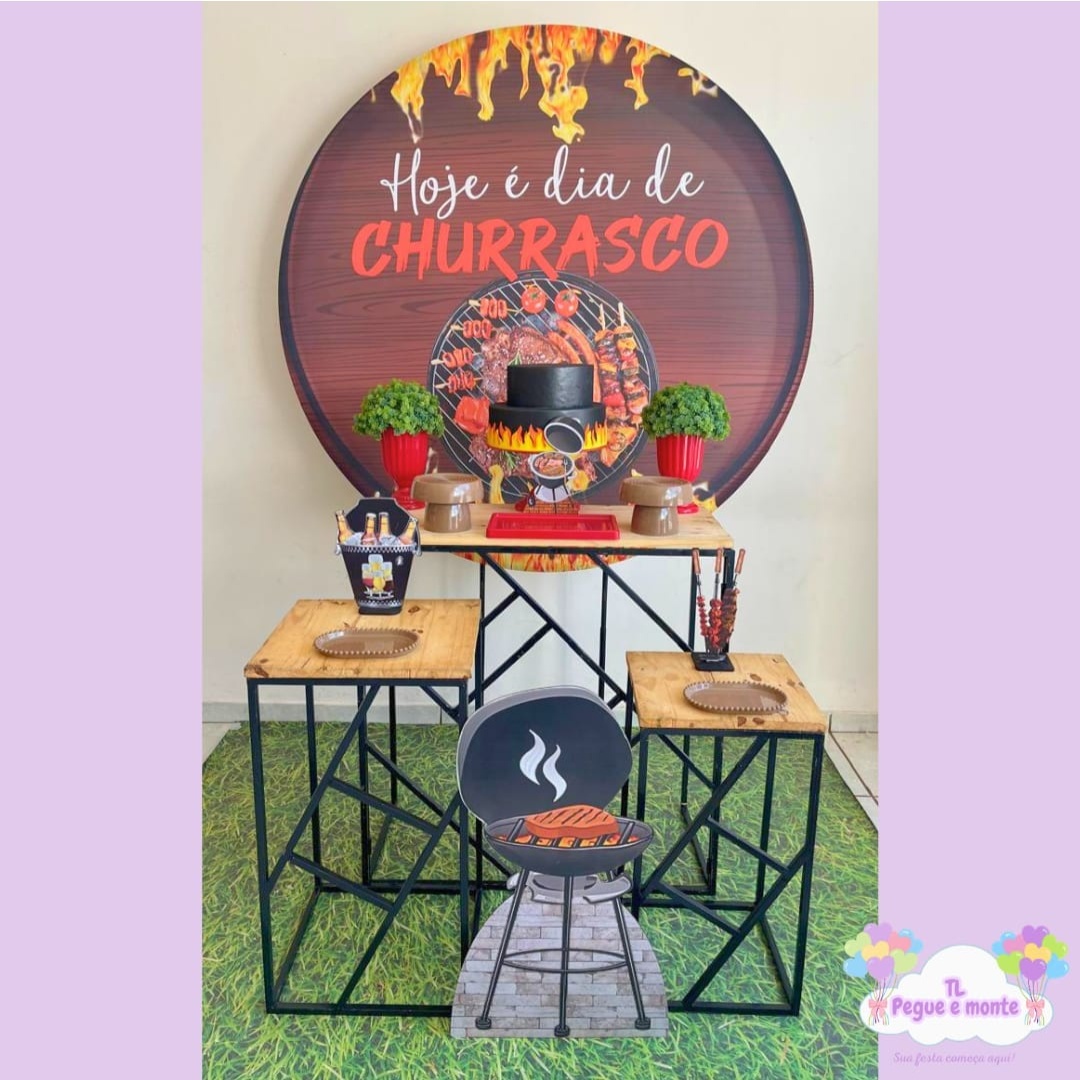 D-Kit Prata Mesa Churrasco - Tl pegue e monte 
