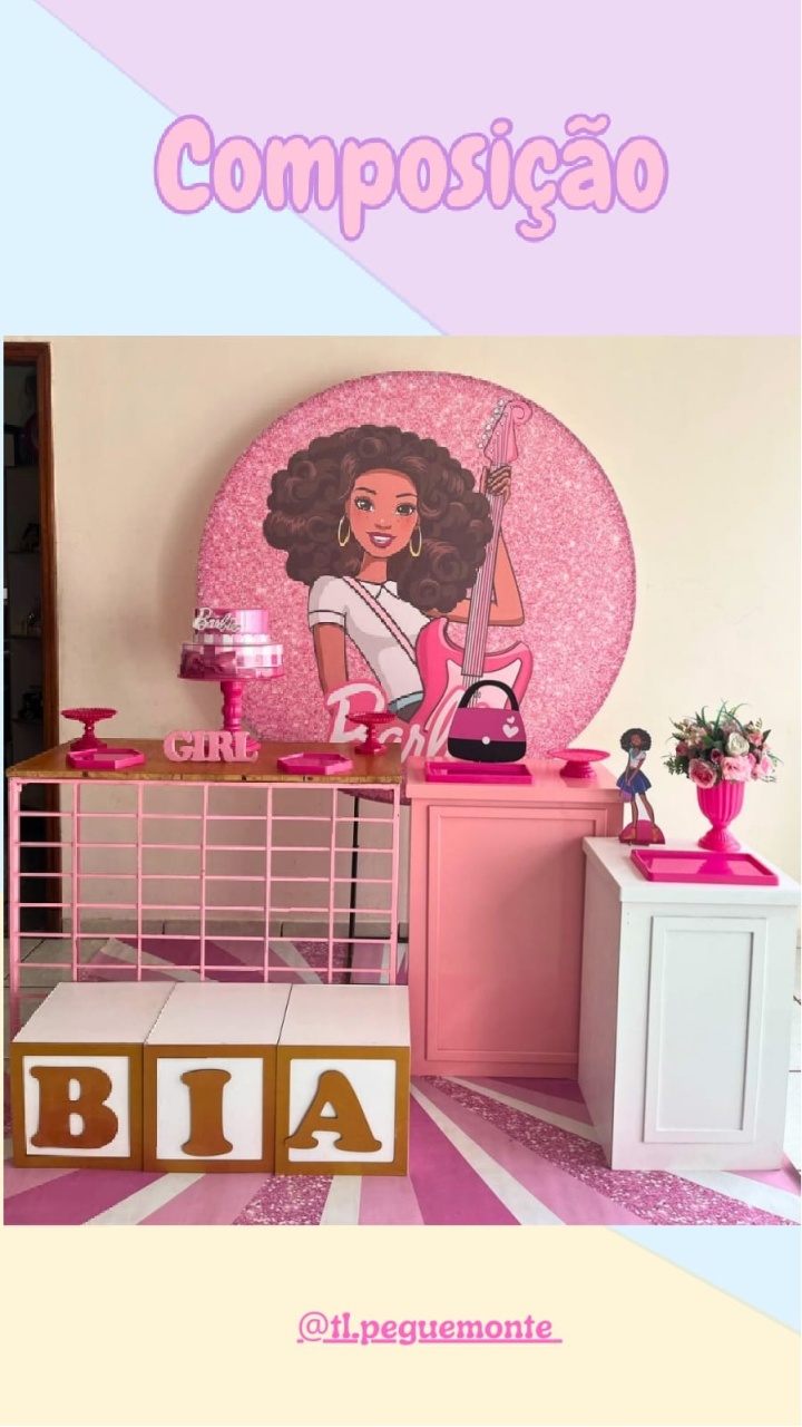 A- Composição Barbie Black  - Tl pegue e monte 
