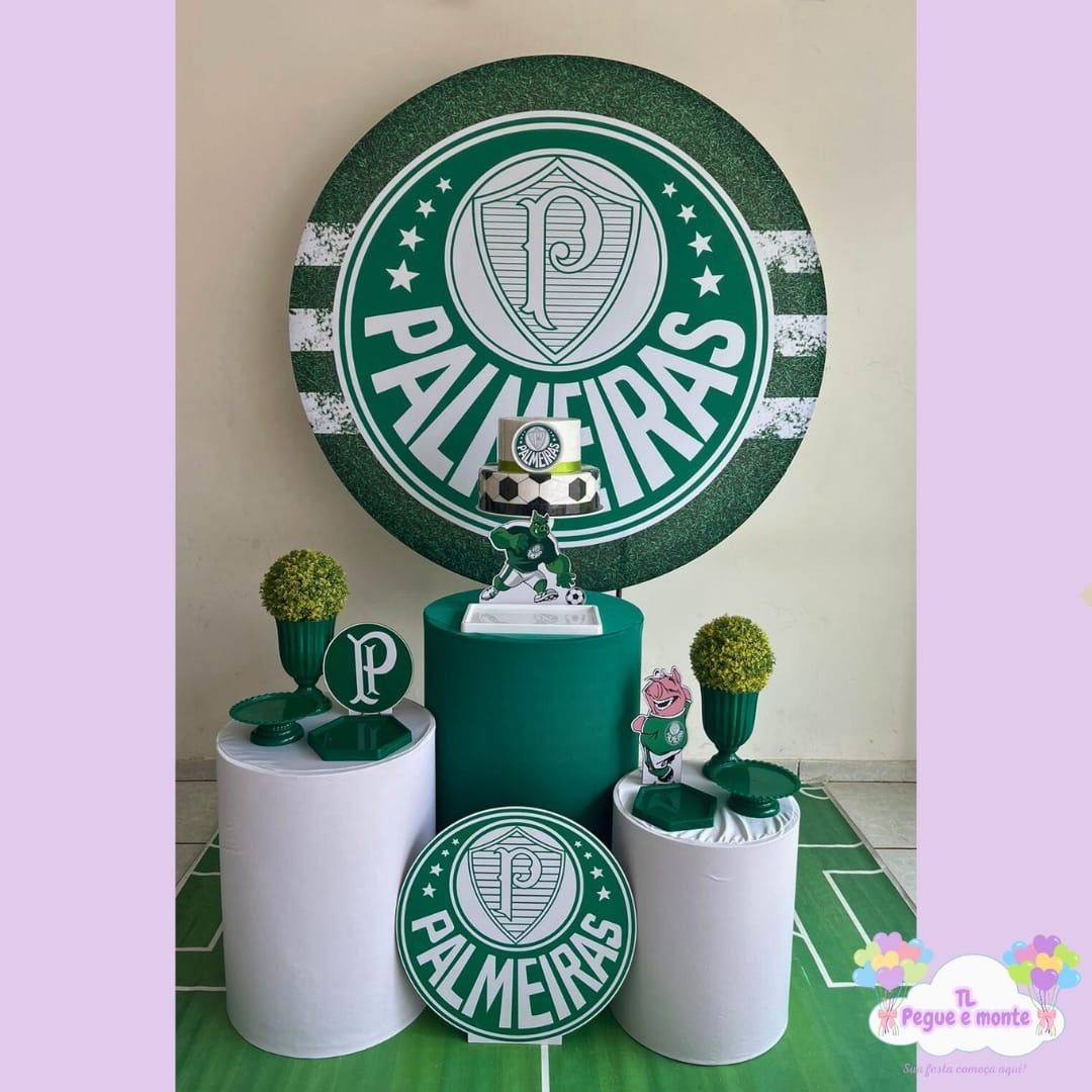 D-Kit Prata Cilindro Palmeiras - Tl pegue e monte 