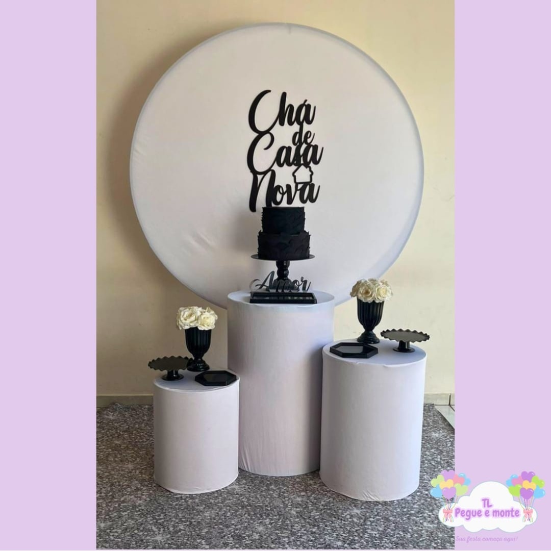 D-Kit Prata Cilindro Cha de Casa Nova Branco - Tl pegue e monte 