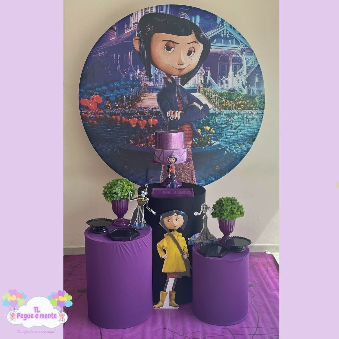 D-Kit Prata Cilindro Coraline - Tl pegue e monte 