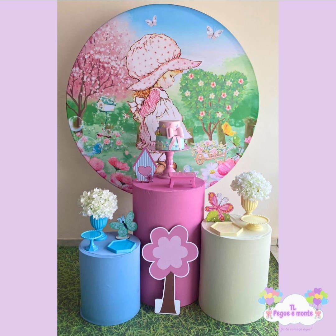 D-Kit Prata Cilindro Jardim Boneca - Tl pegue e monte 