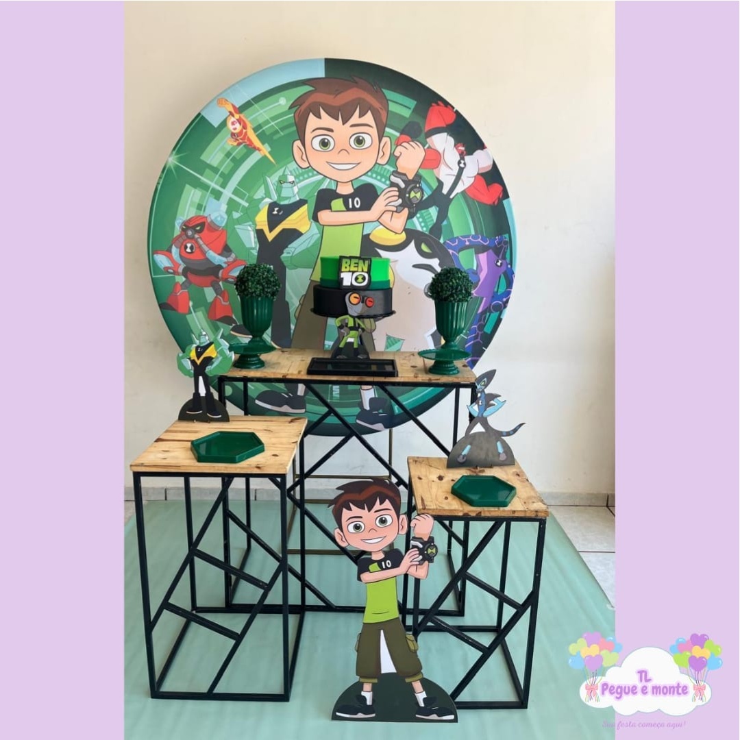 D-Kit Prata Mesa Ben 10 Aliens - Tl pegue e monte 