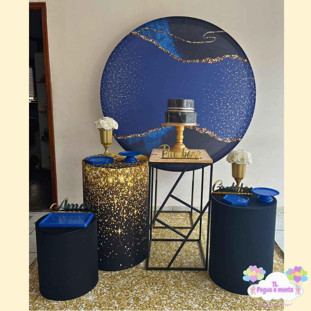 C-Kit Ouro Azul Com Preto  - Tl pegue e monte 