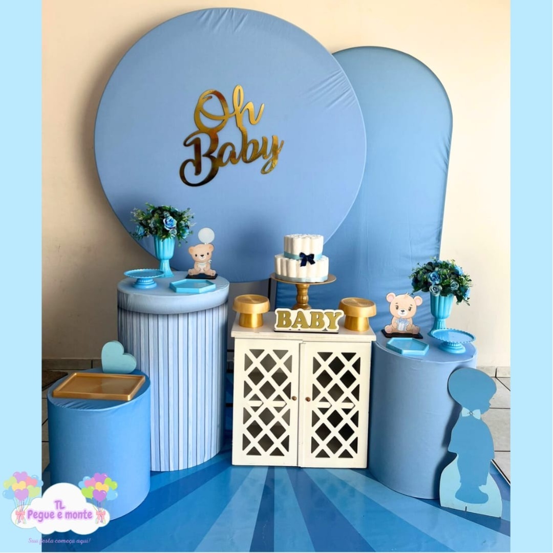 B-Kit Diamante Oh Baby Azul - Tl pegue e monte 