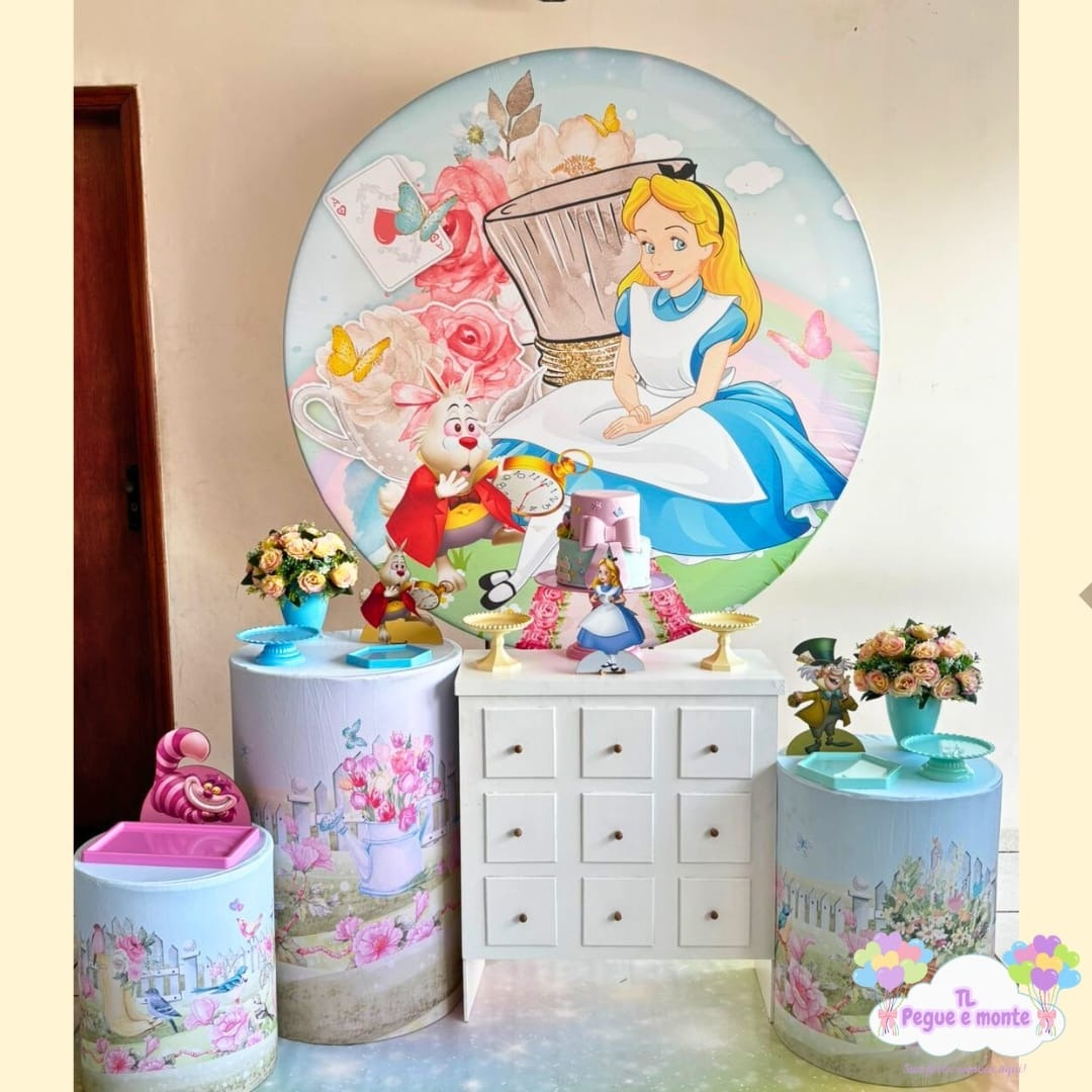 C-Kit Ouro Alice No Pais das Maravilhas - Tl pegue e monte 