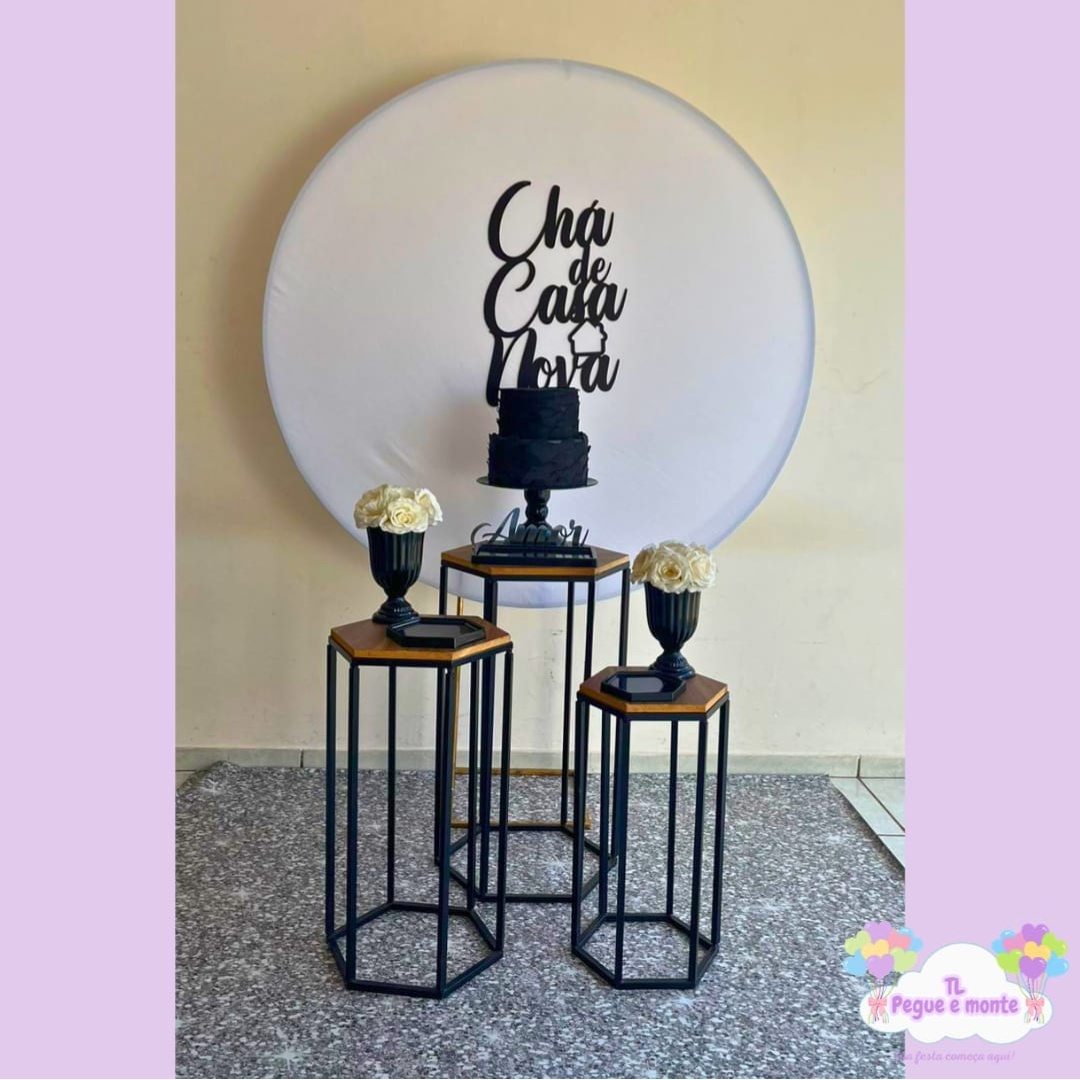 D-Kit Prata Mesa Cha de Casa Nova Branco - Tl pegue e monte 