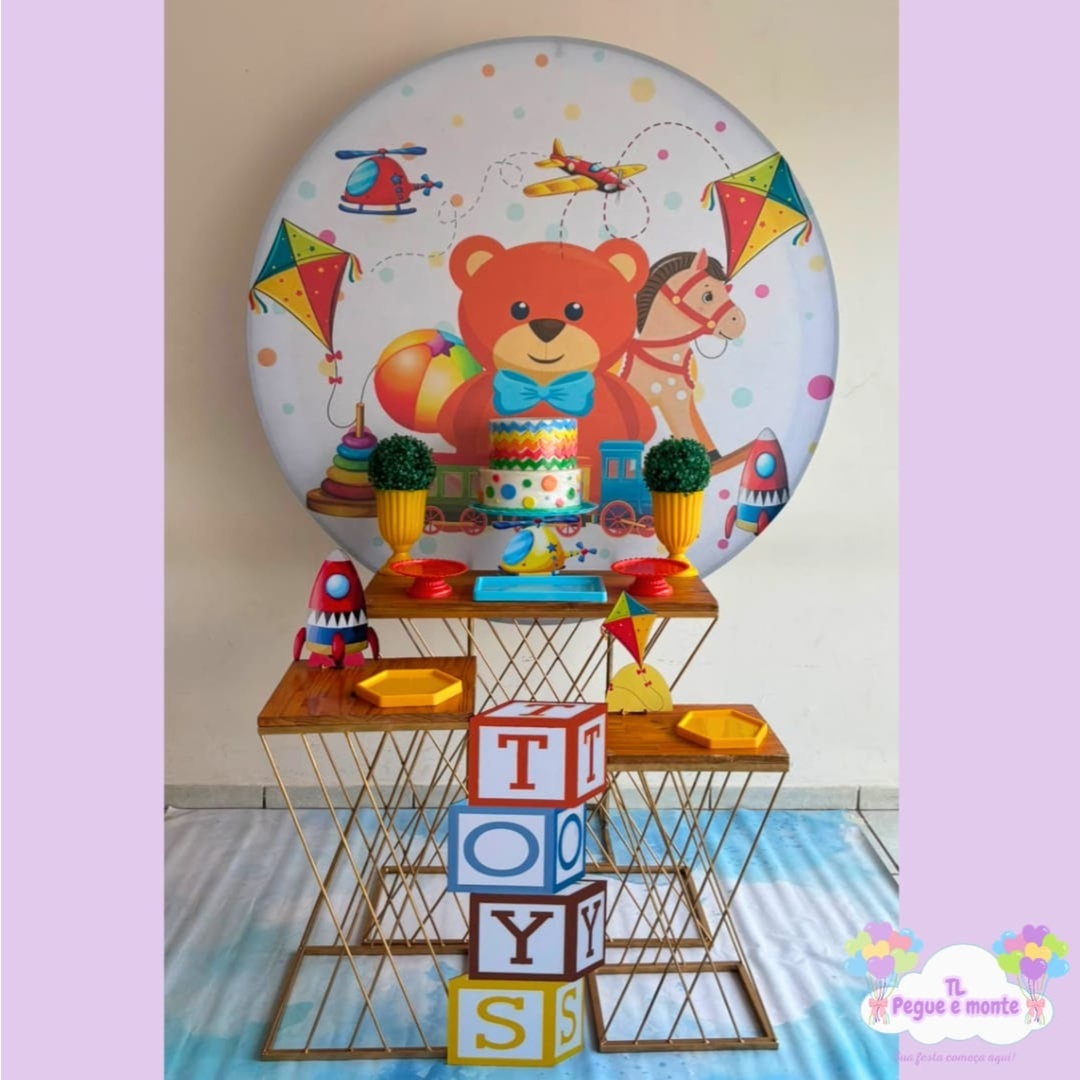 D-Kit Prata Mesa Brinquedos - Tl pegue e monte 