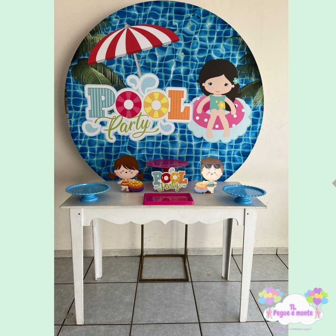 E-Kit Básico Pool Party Infantil - Tl pegue e monte 
