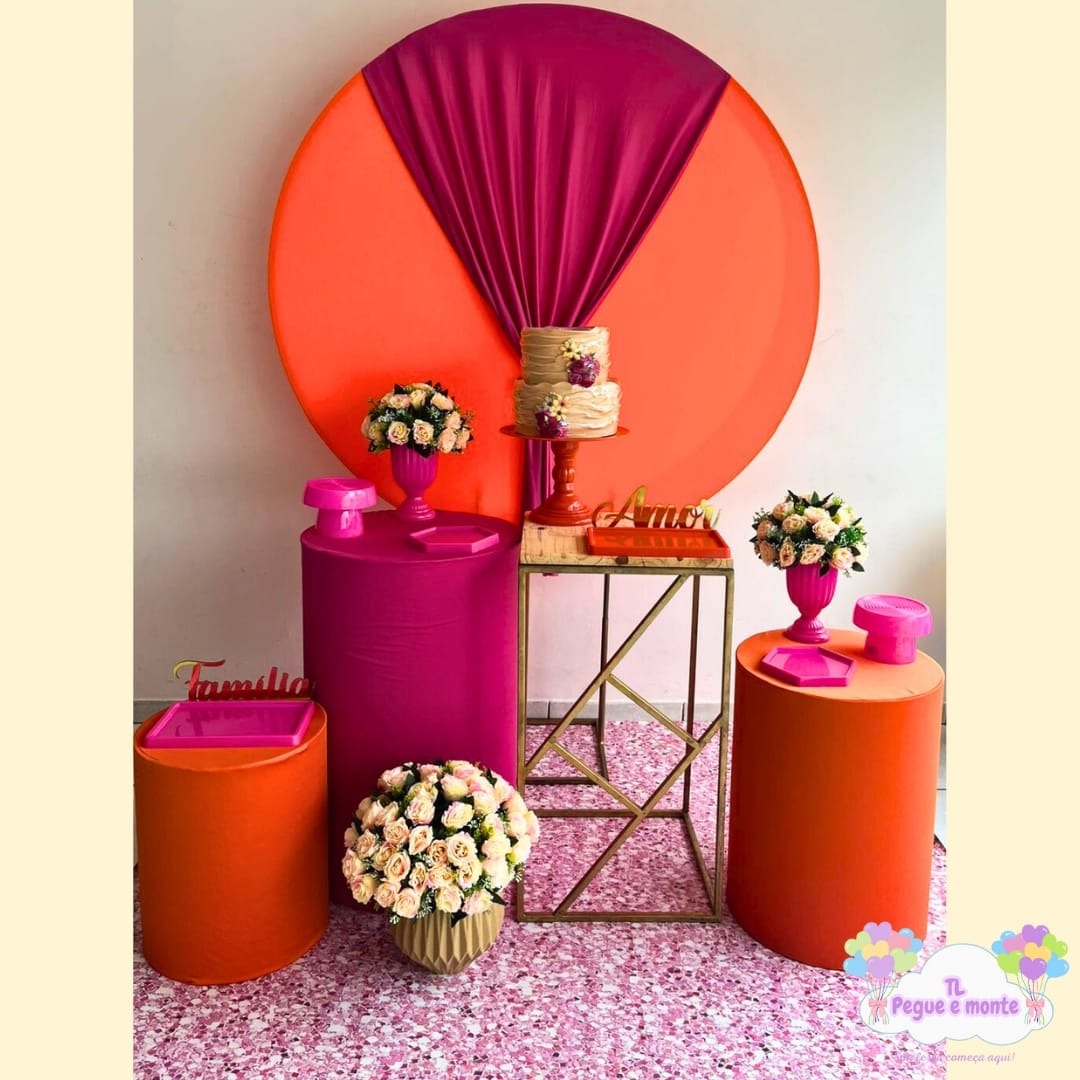 C-Kit Ouro Pink Com Laranja - Tl pegue e monte 