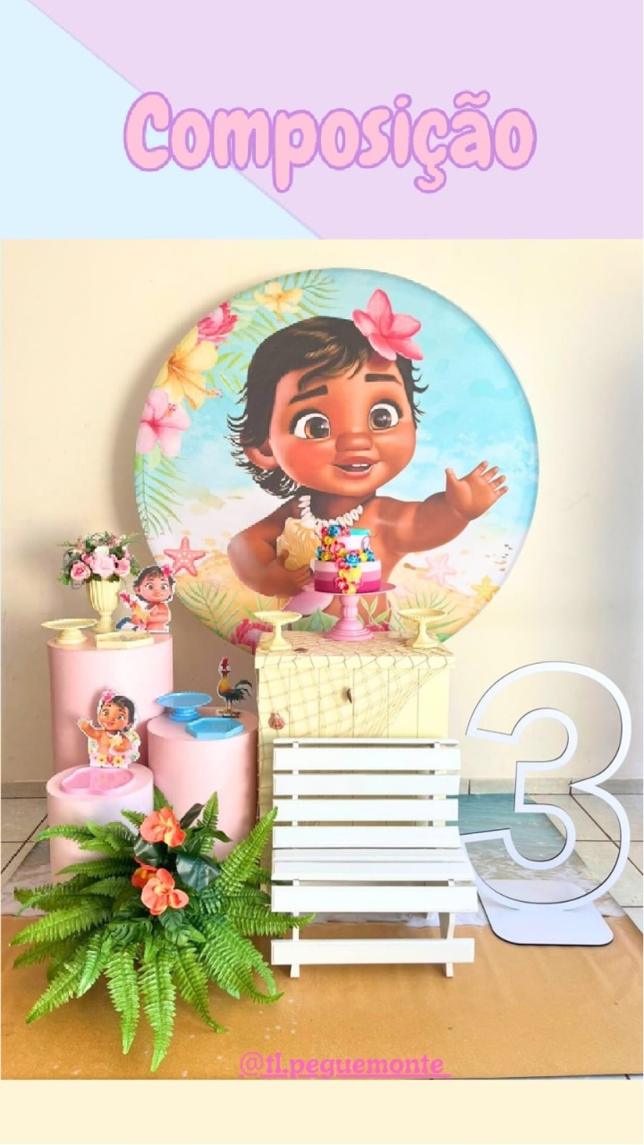 A- Composição Moana Baby - Tl pegue e monte 