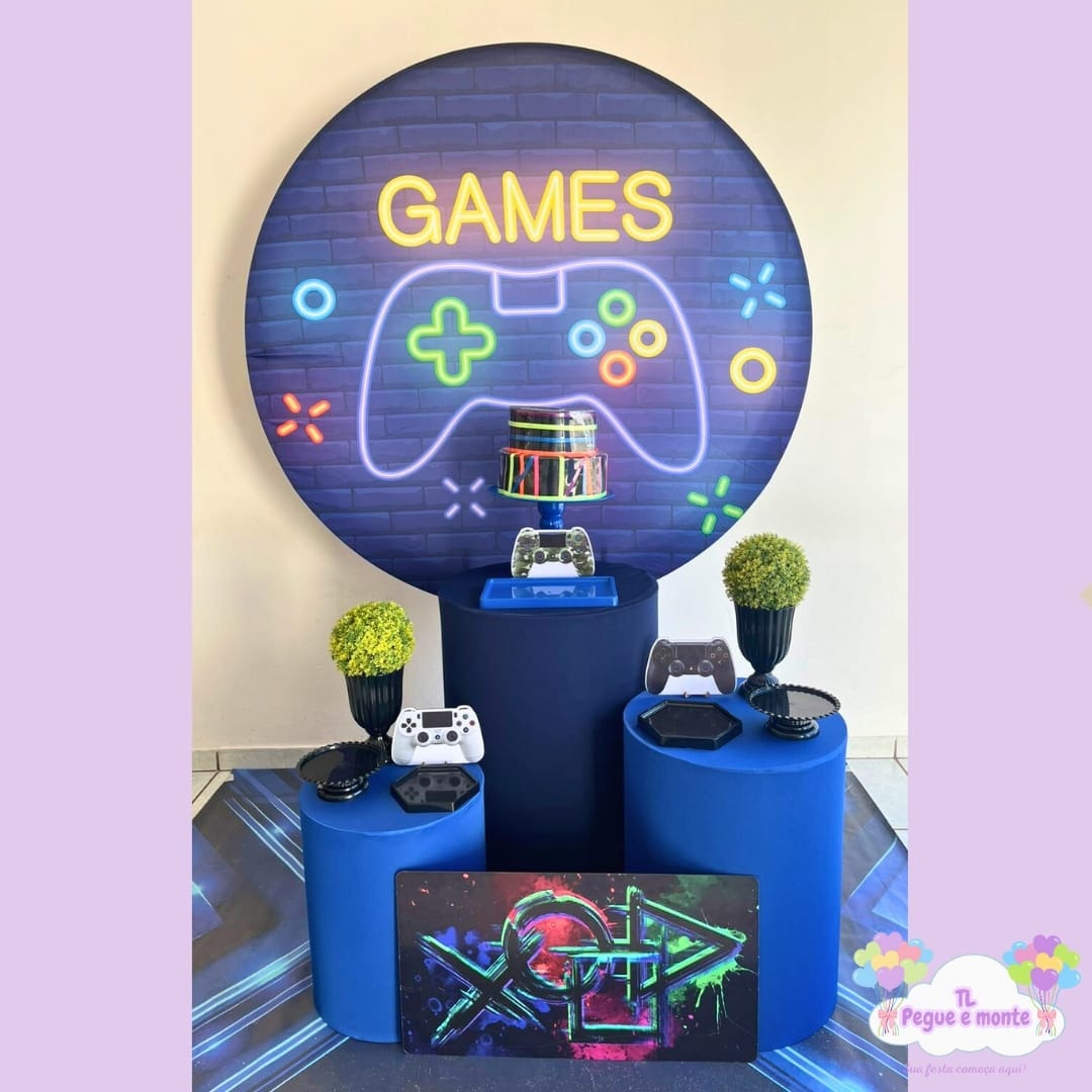 D-Kit Prata Cilindro Games - Tl pegue e monte 