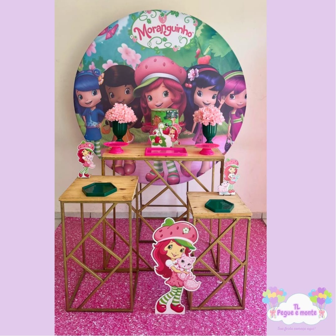 D-Kit Prata Mesa Moranguinho - Tl pegue e monte 